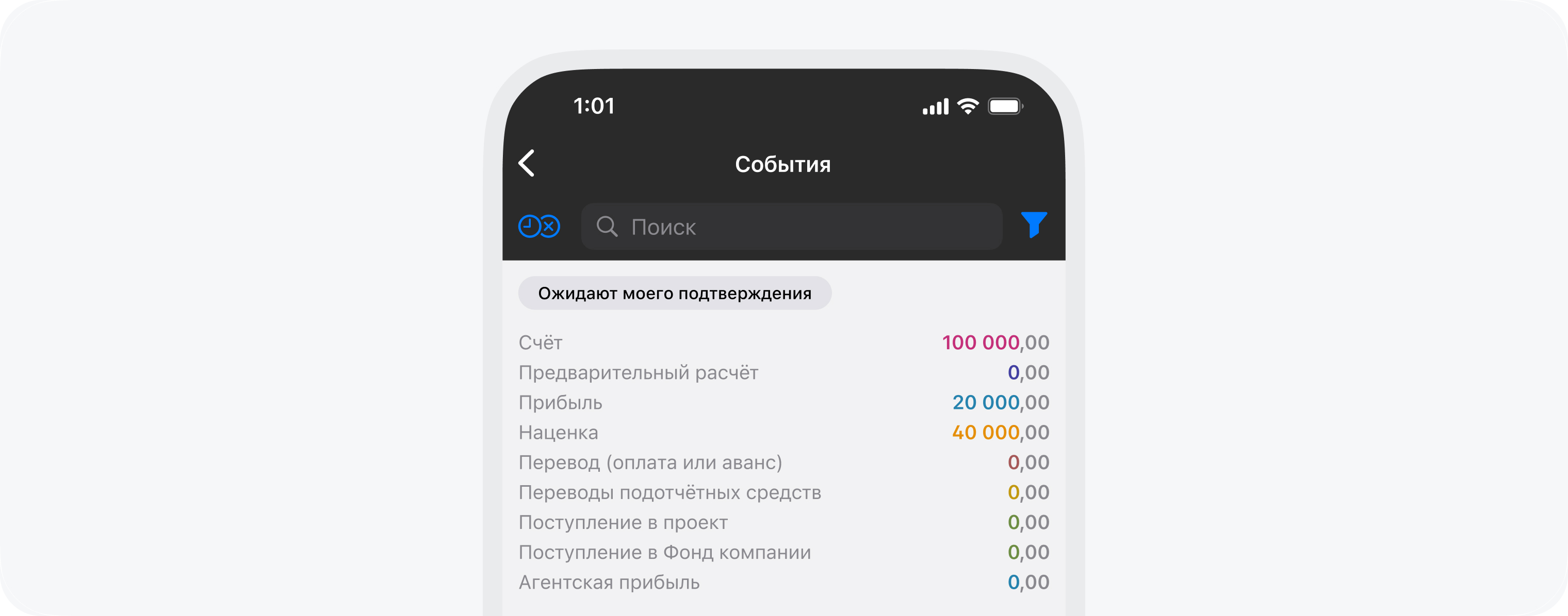 Статистика по фильтру